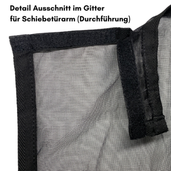 Detailaufnahme Insektenschutzgitter/Reißverschluss